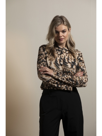 AndCo Woman Blouse LOTTE BUTTERFLY BL255 Cinnamon multi
