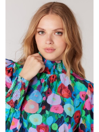 Juffrouw Jansen Blouse BLOUSE PRINT SMOCK JAMILLA W23 WFF196 000013 MULTI COLOUR