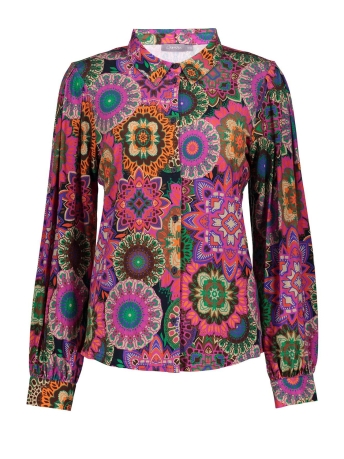 Geisha Blouse BLOUSE MET PRINT 32644 20 000420 PINK/PURPLE COMBI