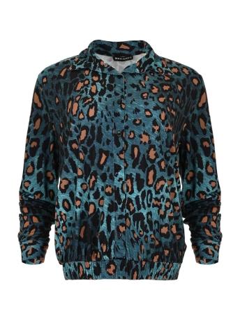 Maicazz Blouse GREETZ BLOUSE FA23 60 607 LEO TEAL D3