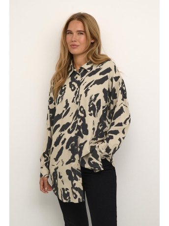 Kaffe Blouse KADITTE SHIRT 10507918 104749 BLACK FEATHER GRAY LEO