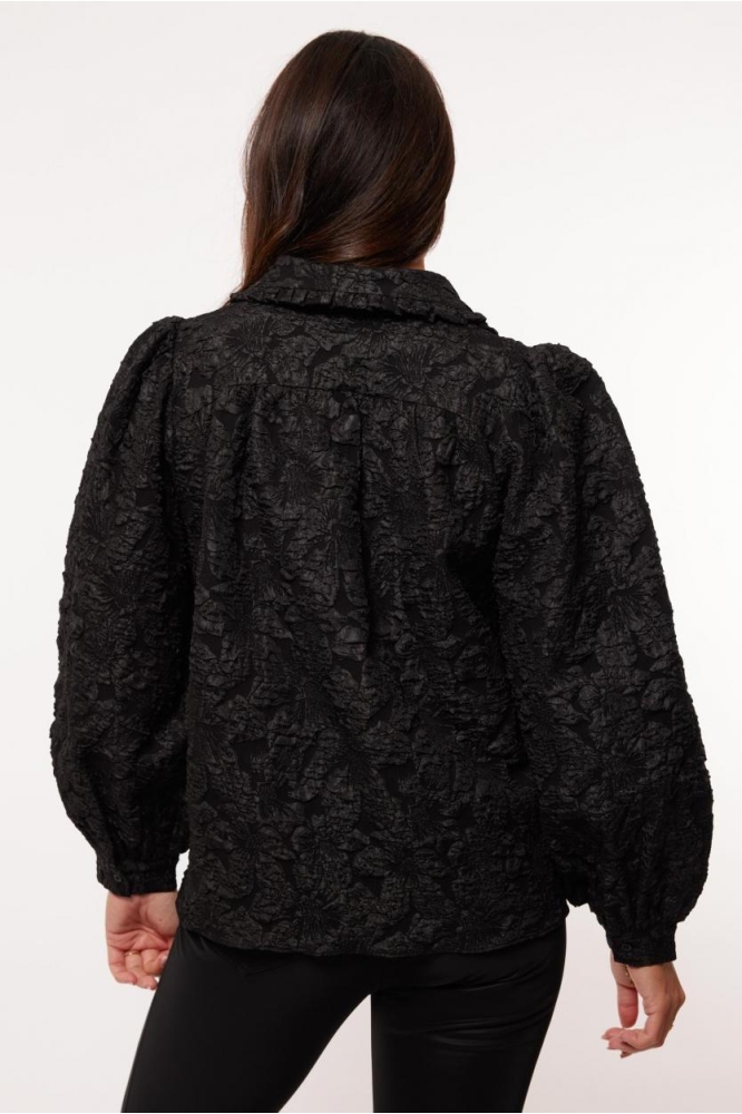 LIO BLOUSE 23WQF01 ZWART