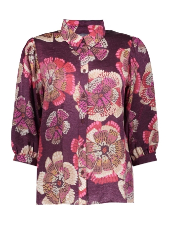Geisha Blouse BLOUSE MET BLOEMENPRINT 33648 20 000480 Burgundy/Pink combi