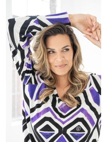 Zoso Blouse DENISE PRINTED VISCOSE BLOUSE 234 0005/0009 OFFWHITE PURPLE