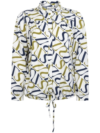 Zoso Blouse MIA PRINTED SPLENDOUR BLOUSE 234 0005 0074 OFFWHITE OLIVE