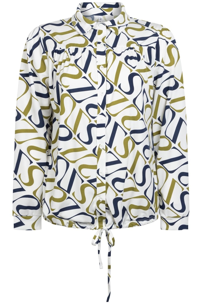 MIA PRINTED SPLENDOUR BLOUSE 234 0005 0074 OFFWHITE OLIVE
