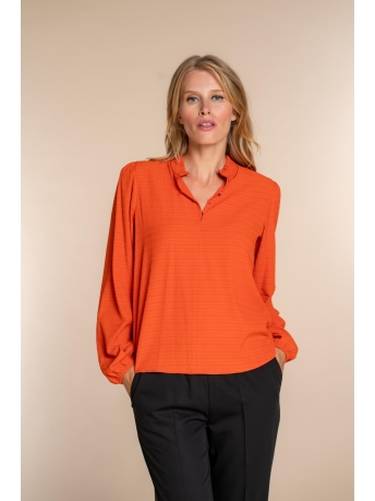 Geisha Blouse TOP MET GERUFFELDE KRAAG 33840 47 000250 Orange
