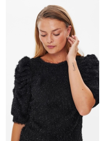Freequent Trui FQMOLUREX BLOUSE 203151 BLACK W. BLACK METALLIC