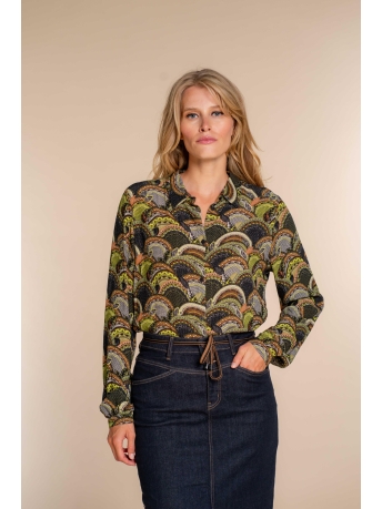 Geisha Blouse BLOUSE MET PRINT 33964 20 Tabacco