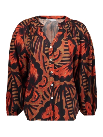 Soul Touch Blouse AMBER VLINDER BLACK/RED