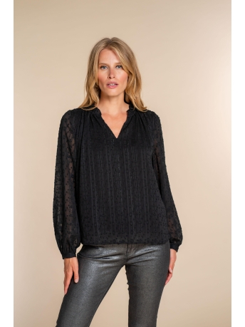Geisha Blouse TOP MET GLITTERS 33901 26 Black