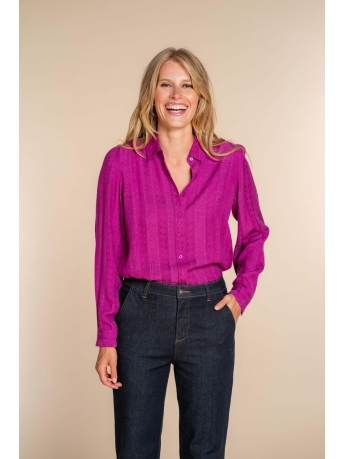 Geisha Blouse BLOUSE MET DESSIN 33880 85 Fuchsia