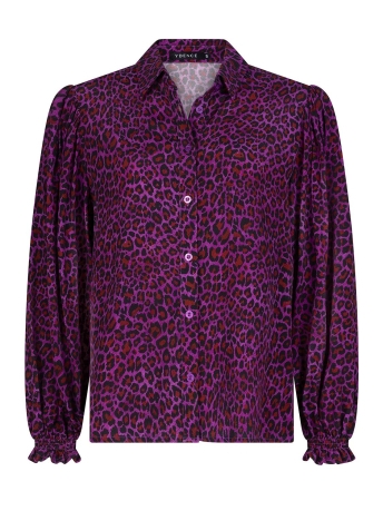 Ydence Blouse BLOUSE ALYSSA WS2320 1085 PURPLE LEOPARD