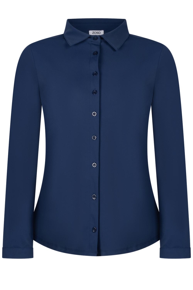 KIM TRAVEL BLOUSE 234 0008 NAVY