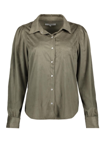 Red Button Blouse BOBIE SUEDINE SRB4091 GREEN