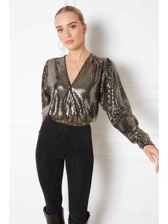 Refined Department Blouse WOVEN CROPPED BLOUSE R2311952389 720 SILVER