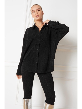 Refined Department Blouse SHINY ANIMAL BLOUSE R2311950385 999 BLACK