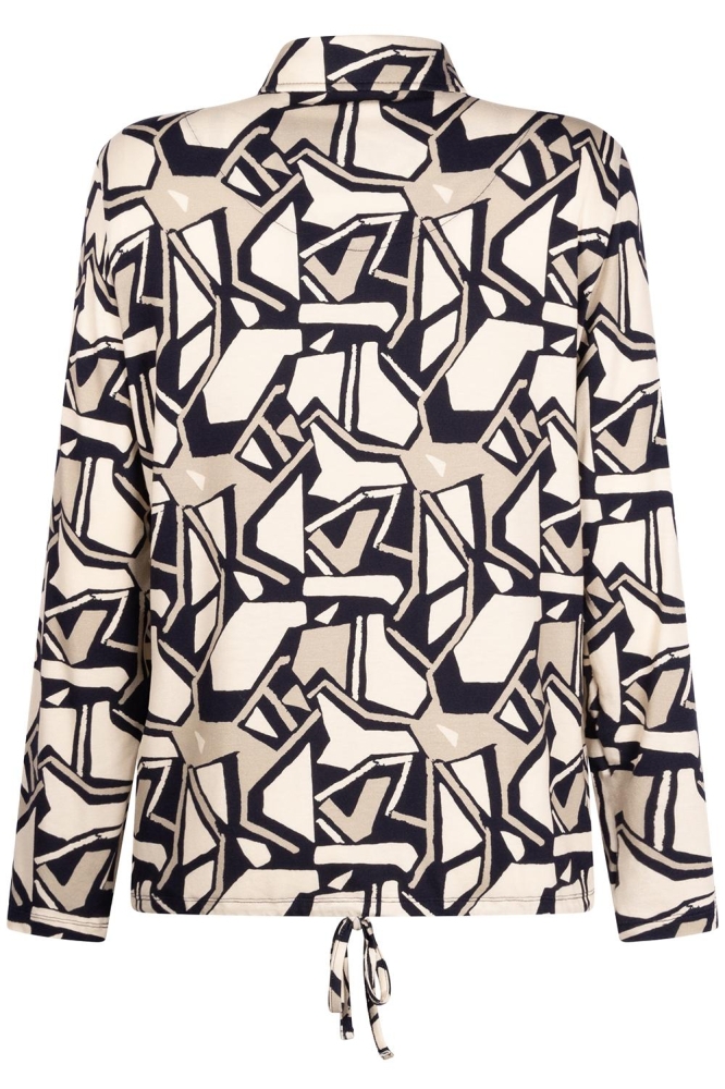 EDITH ALLOVER PRINTED BLOUSE 241 1215/0007 NAVY/IVORY/SAND