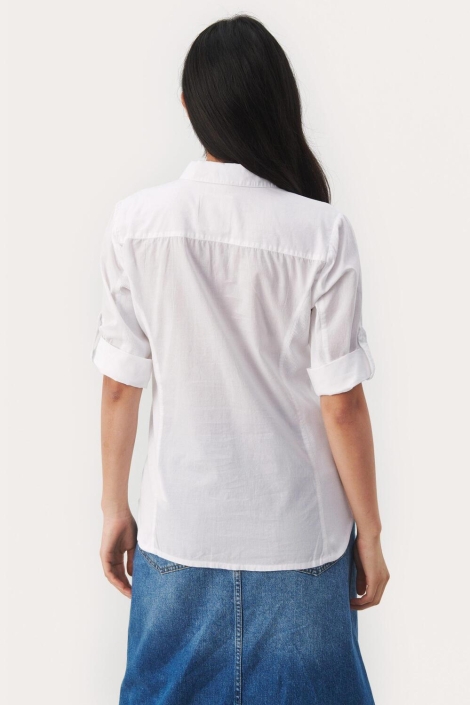 Part Two witte dames blouse | Model achteraanzicht