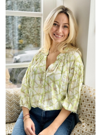 Soultouch Blouse BLOUSE AMBER STAR LIME