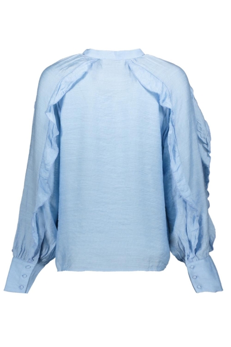 Freebird blauwe dames blouse | Achteraanzicht