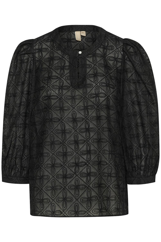 Culture zwarte dames blouse | Vooraanzicht