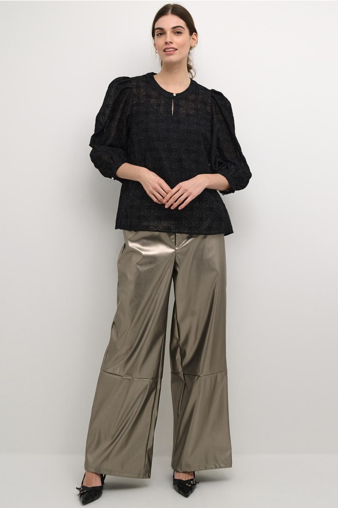 Culture zwarte dames blouse | Model