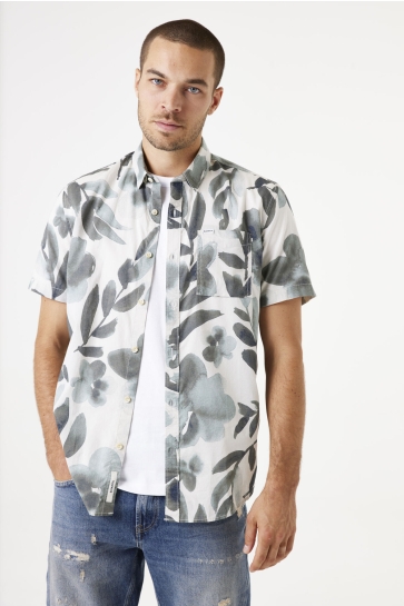 Garcia Overhemd OVERHEMD MET PRINT F51090 2540 ASH GREY