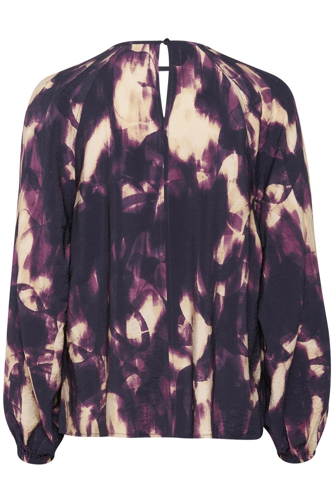 Kaffe paarse dames blouse | Achteraanzicht