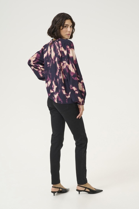 Kaffe paarse dames blouse | Model