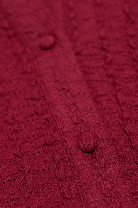 Lofty Manner bordeaux dames blouse | Close up