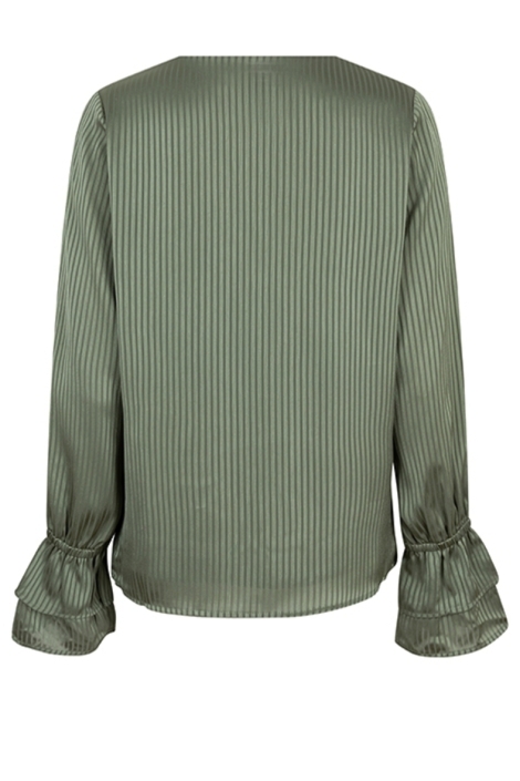 Lofty Manner groene dames blouse | Achteraanzicht