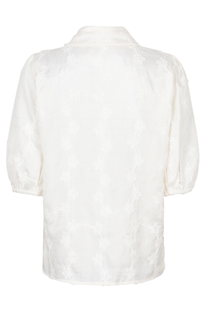 Lofty Manner beige dames blouse | Achteraanzicht