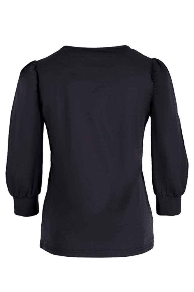 TQ Amsterdam zwarte dames t-shirt | Achteraanzicht