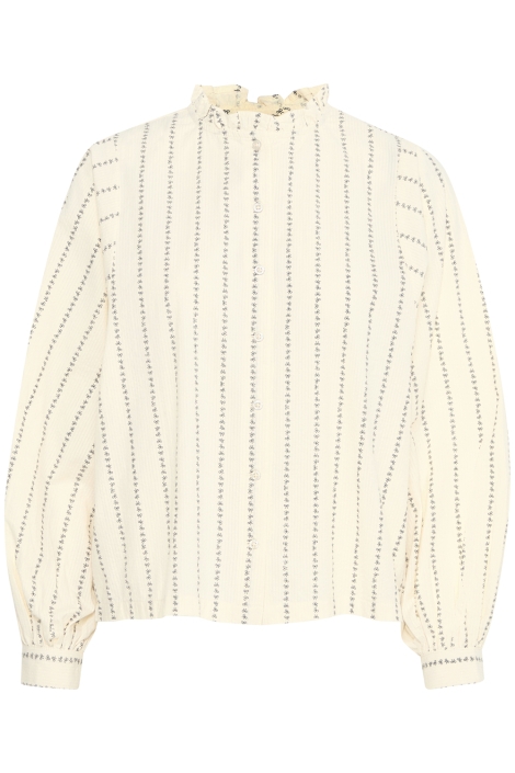 Ichi beige dames blouse | Vooraanzicht