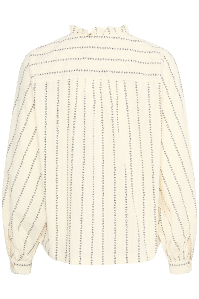 Ichi beige dames blouse | Achteraanzicht