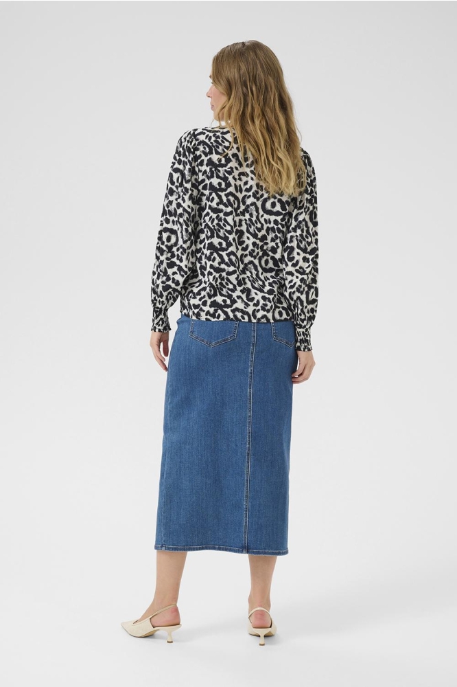 Kaffe beige dames blouse | Model