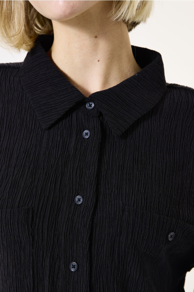 Garcia zwarte dames blouse | Close up