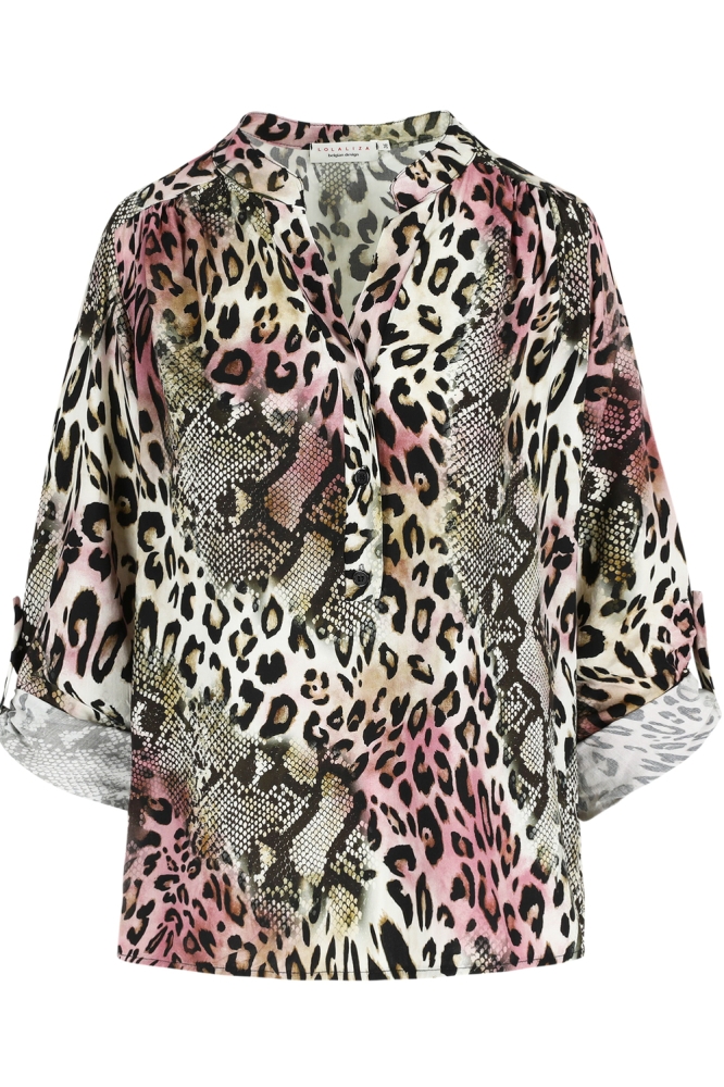 LolaLiza camel dames blouse | Vooraanzicht
