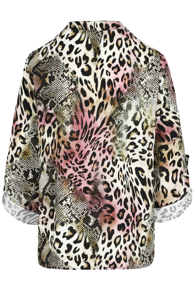 LolaLiza camel dames blouse | Achteraanzicht