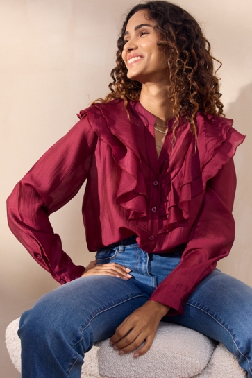 LolaLiza Blouse C BUTTERFLY 05702752 1496 Rasperry