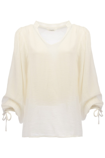 NED T-shirt RUPHA LS RMJ CRINCLE VOILE 25S1 U306 02 01 ecru