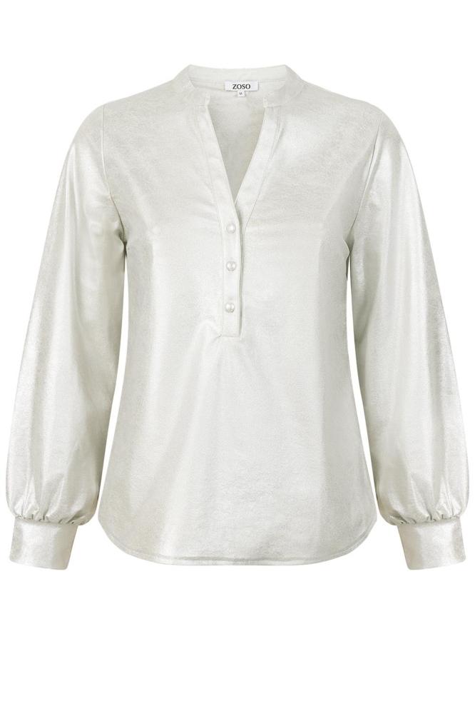 Zoso beige dames blouse | Vooraanzicht