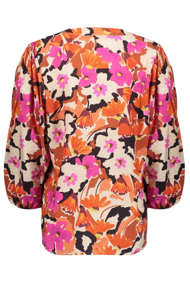 Geisha oranje dames blouse | Achteraanzicht