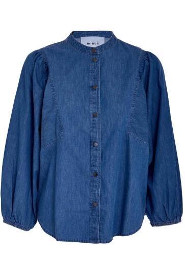 Minus Blouse JASMENE SHIRT MI6527 004 MID BLUE DENIM