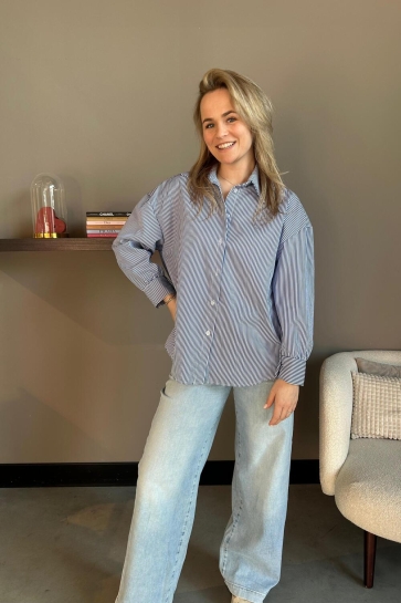 Typical Jill Blouse STRIPE BLOUSE 10824 NAVY