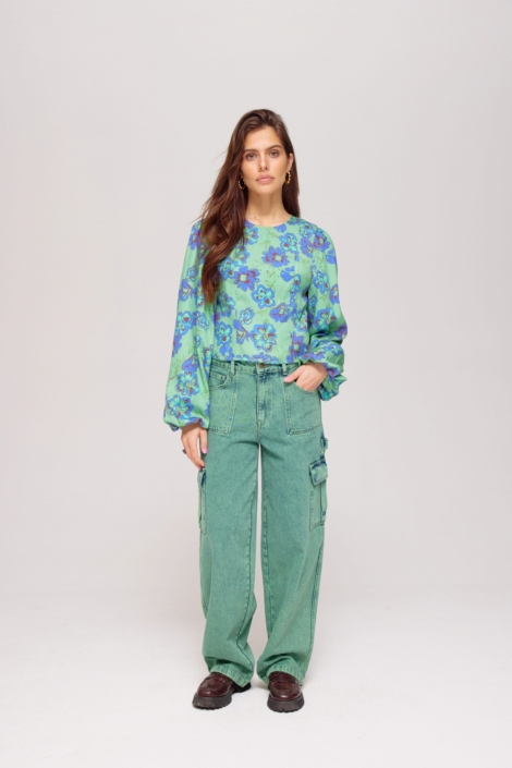 Harper & Yve groene dames t-shirt | Model