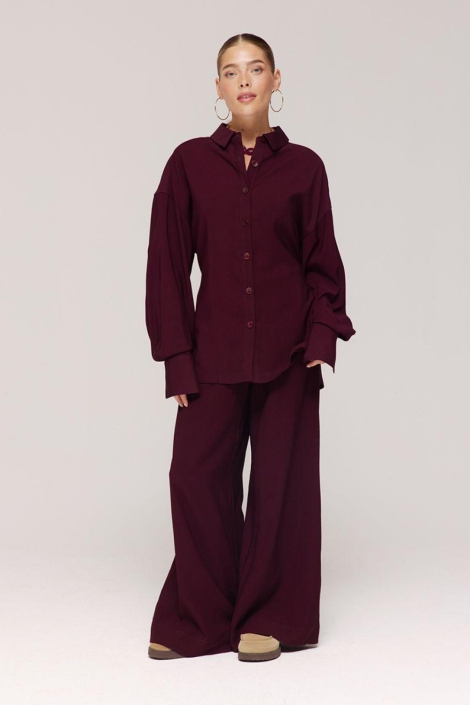 Harper & Yve bruine dames blouse | Model