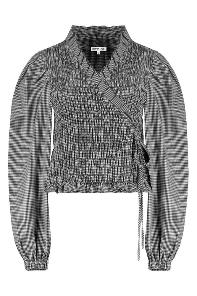 Harper & Yve zwarte dames blouse | Vooraanzicht