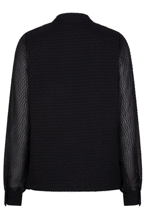 Lofty Manner zwarte dames blouse | Achteraanzicht